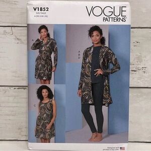 ⭐️5 for $28⭐️ NEW Vogue Patterns V1852 Women’s Sewing Patterns UNCUT